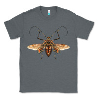 Charcoal Heather acrocinus beetle with wings Classic Tee - LillyAllenDesigns