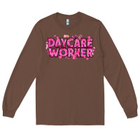Chestnut Breast Cancer Daycare Worker Long Sleeve Tee - texasbilliewilder
