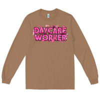 Toasted Coconut Breast Cancer Daycare Worker Long Sleeve Tee - texasbilliewilder