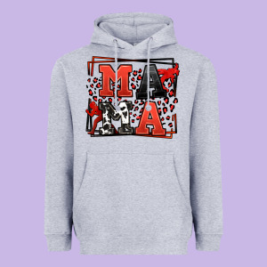 Wrestling Mama Red And Black Heavyweight Hoodie Designed By Lillyallendesigns