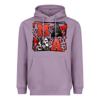 Lavender Wrestling mama red and black Heavyweight Hoodie - LillyAllenDesigns