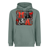 Sage Wrestling mama red and black Heavyweight Hoodie - LillyAllenDesigns