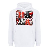 White Wrestling mama red and black Heavyweight Hoodie - LillyAllenDesigns