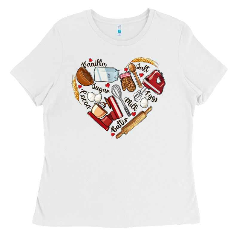 Bake Tools Hearts Ladies Tee by NancyCooperArtShop | Teevron