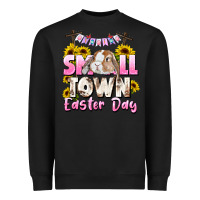 Black Small town Easter Day Heavyweight Sweatshirt - CowGirlArtShop