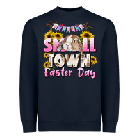 Navy Small town Easter Day Heavyweight Sweatshirt - CowGirlArtShop