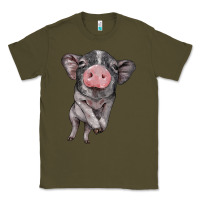Army Green baby pig Classic Tee - BarkalooDesign