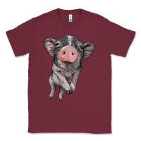 Burgundy baby pig Classic Tee - BarkalooDesign