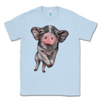 Dusty Blue baby pig Classic Tee - BarkalooDesign
