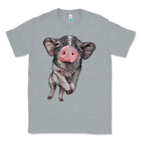 Heather Grey baby pig Classic Tee - BarkalooDesign