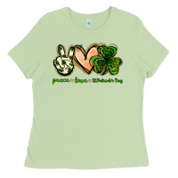 Matcha peace love st.patrick's day Ladies Tee - Jasminsmagicworld