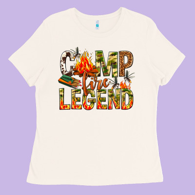 Camp Fire Legend Ladies Tee Designed By Nancycooperartshop