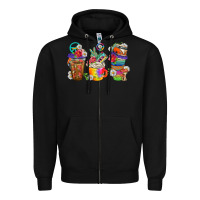 Black hippie coffee cups bbs Zipper Hoodie - BundleAndBundleShop
