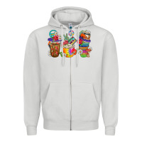 Dove Grey hippie coffee cups bbs Zipper Hoodie - BundleAndBundleShop