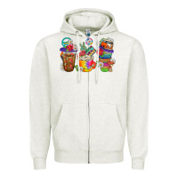 Oatmeal Heather hippie coffee cups bbs Zipper Hoodie - BundleAndBundleShop