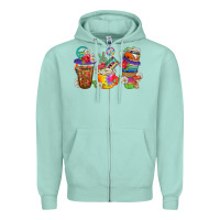 Hippie Coffee Cups Bbs Zipper Hoodie | Teevron