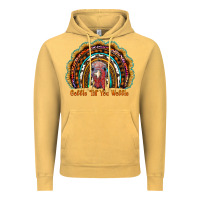 Gobble Till You Wobble Thanksgiving Rainbow Vintage Hoodie | Teevron