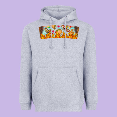 Nach Valentine Heavyweight Hoodie Designed By Cowhidedigitalart