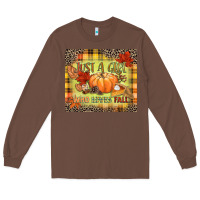 Chestnut Just a girl who loves Fall Long Sleeve Tee - NancyCooperArtShop