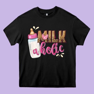Milkaholic Girls Heavy Core Tee Designed By Nancycooperartshop