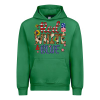 Emerald red white and blue Urban Hoodie - Artiststas