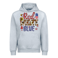 Heather Grey red white and blue Urban Hoodie - Artiststas