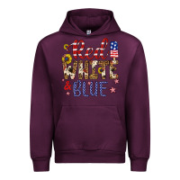Mauve Wine red white and blue Urban Hoodie - Artiststas