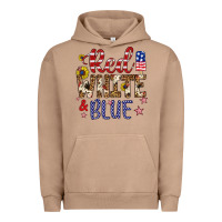 Pigment Burro red white and blue Urban Hoodie - Artiststas