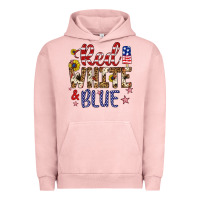 Pigment Salmon red white and blue Urban Hoodie - Artiststas