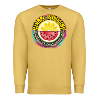 Antique Gold Hello Summer Premium Sweatshirt - CowhideDigitalArt