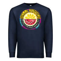 Navy Hello Summer Premium Sweatshirt - CowhideDigitalArt