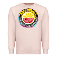 Pale Pink Hello Summer Premium Sweatshirt - CowhideDigitalArt