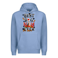 Colony Blue Best dog mom ever Mother's Day Premium Hoodie - FaDigitalArtStudio
