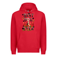 Red Best dog mom ever Mother's Day Premium Hoodie - FaDigitalArtStudio