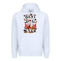 White Best dog mom ever Mother's Day Premium Hoodie - FaDigitalArtStudio