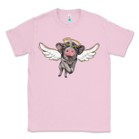 Bubblegum Pink angel baby pig Classic Tee - BarkalooDesign