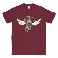 Burgundy angel baby pig Classic Tee - BarkalooDesign