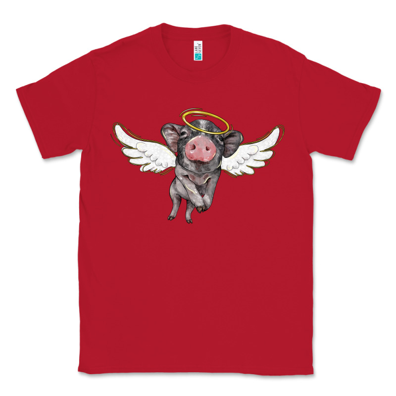 Angel Baby Pig Classic Tee by BarkalooDesign | Teevron