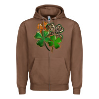 Chestnut Leopard shamrock St. Patricks Day Zipper Hoodie - FaDigitalArtStudio