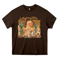 Chocolate Brown ain t going down til the sun comes up Heavy Core Tee - MaliasSmallBusiness