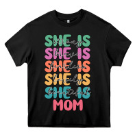 Black she is mom Heavy Core Tee - JahusDesignShop