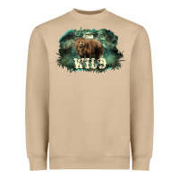 Mushroom Stay wild night Grizzly Bear Heavyweight Sweatshirt - HowdyJamesFarm