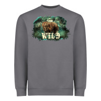 Storm Stay wild night Grizzly Bear Heavyweight Sweatshirt - HowdyJamesFarm