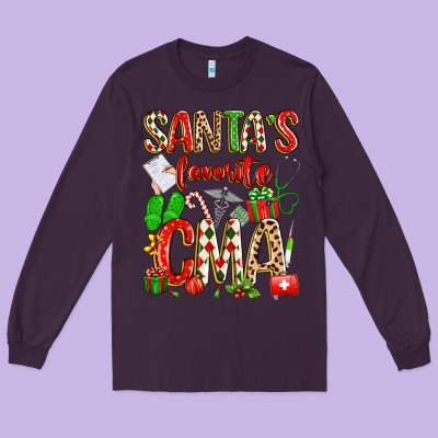 Santa's Favorite Cma Long Sleeve Tee Designed By Texasbilliewilder