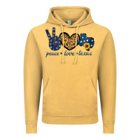 Vintage Mustard Peace Love Texas Vintage Hoodie - Bettercallsaul