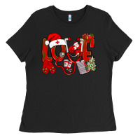 Black christmas love nurse Ladies Tee - NancyCooperArtShop