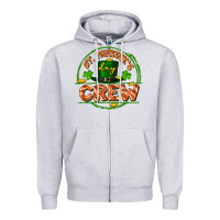Heather Grey St. Patrick's Day crew Zipper Hoodie - FaDigitalArtStudio