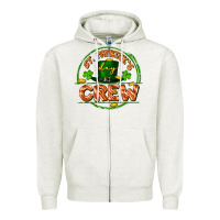 Oatmeal Heather St. Patrick's Day crew Zipper Hoodie - FaDigitalArtStudio