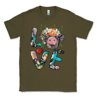 Army Green pig love Classic Tee - BarkalooDesign