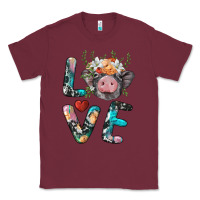 Burgundy pig love Classic Tee - BarkalooDesign